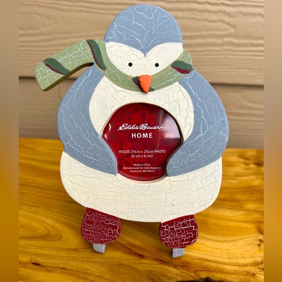 Eddie Bauer HOME 4" Wide x 7" Tall Skating Penguin Frame - Picture 3 of 7